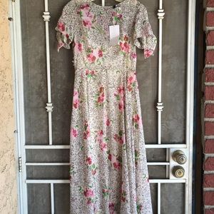 Zara Trafaluc Collection Floral Dress Size M Maxi